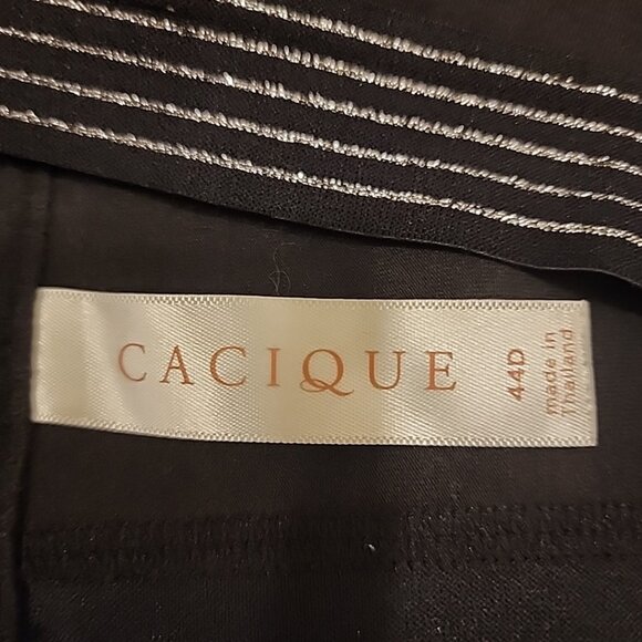 Cacique Bra 44D Lightly Lined No Wire Black Strappy Back - Picture 3 of 4
